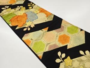 亀甲に桐模様織出し袋帯